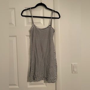 Brandy Melville Navy and White Stripped Mini Dress